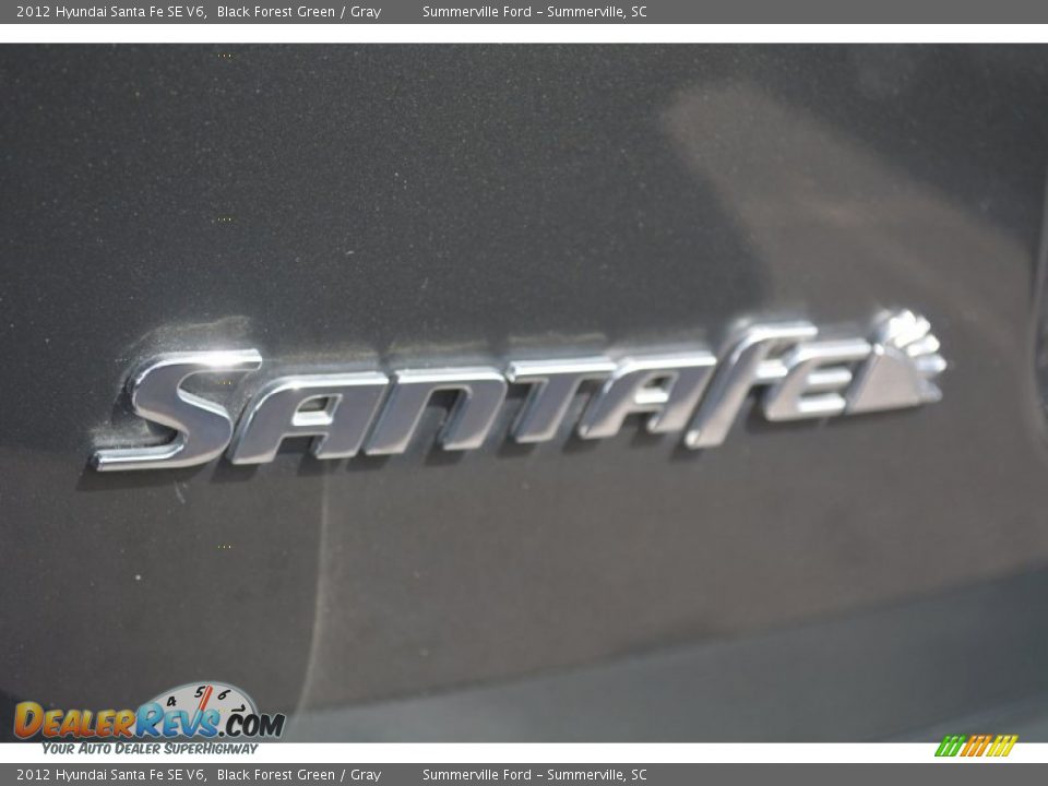 2012 Hyundai Santa Fe SE V6 Black Forest Green / Gray Photo #21