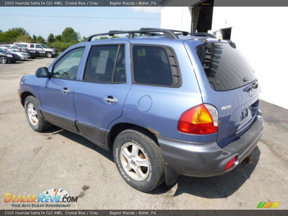 2003 Hyundai Santa Fe GLS 4WD Crystal Blue / Gray Photo #5