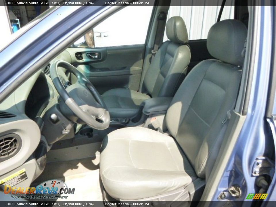 2003 Hyundai Santa Fe GLS 4WD Crystal Blue / Gray Photo #8