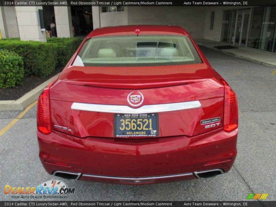 2014 Cadillac CTS Luxury Sedan AWD Red Obsession Tintcoat / Light Cashmere/Medium Cashmere Photo #7