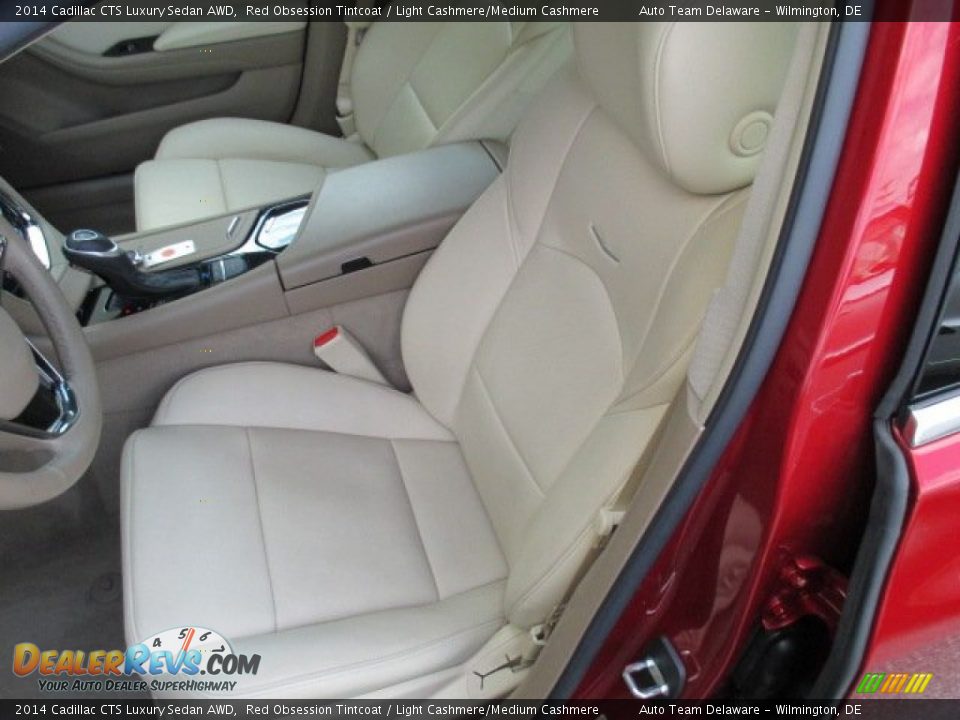 2014 Cadillac CTS Luxury Sedan AWD Red Obsession Tintcoat / Light Cashmere/Medium Cashmere Photo #11