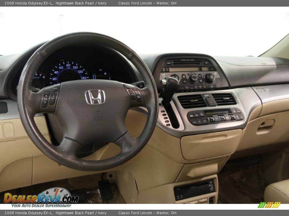 2008 Honda Odyssey EX-L Nighthawk Black Pearl / Ivory Photo #6