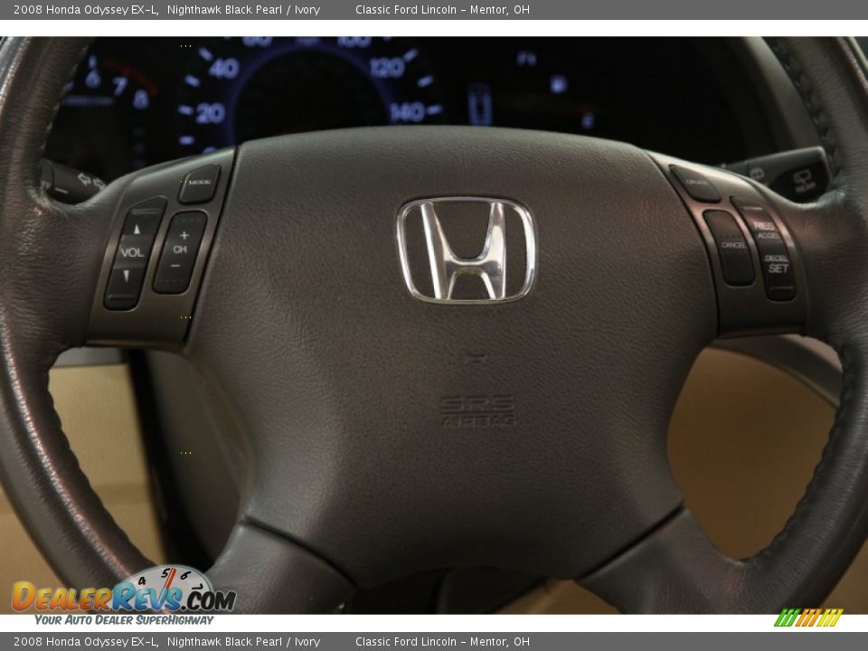 2008 Honda Odyssey EX-L Nighthawk Black Pearl / Ivory Photo #7