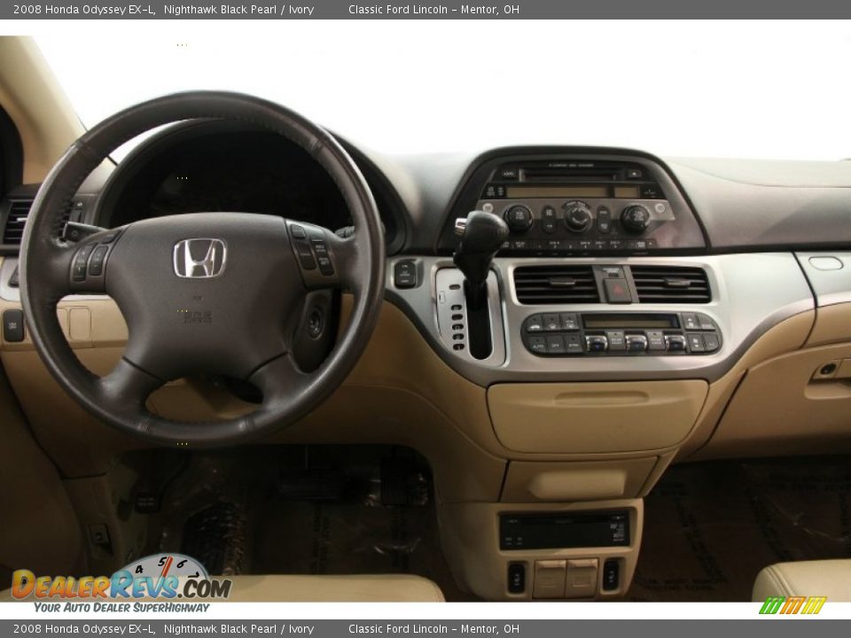 2008 Honda Odyssey EX-L Nighthawk Black Pearl / Ivory Photo #23