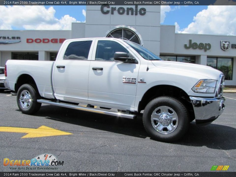 2014 Ram 2500 Tradesman Crew Cab 4x4 Bright White / Black/Diesel Gray Photo #1