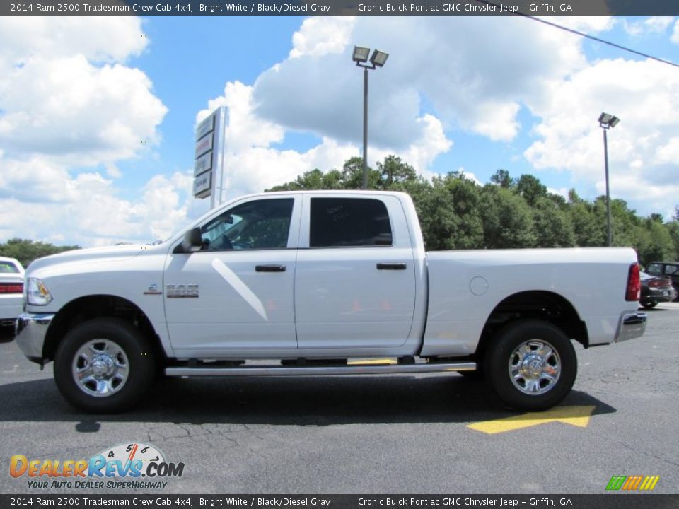 2014 Ram 2500 Tradesman Crew Cab 4x4 Bright White / Black/Diesel Gray Photo #4