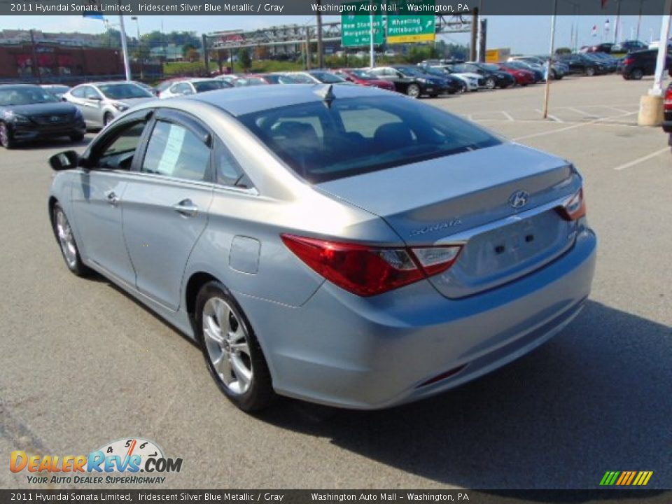 2011 Hyundai Sonata Limited Iridescent Silver Blue Metallic / Gray Photo #8