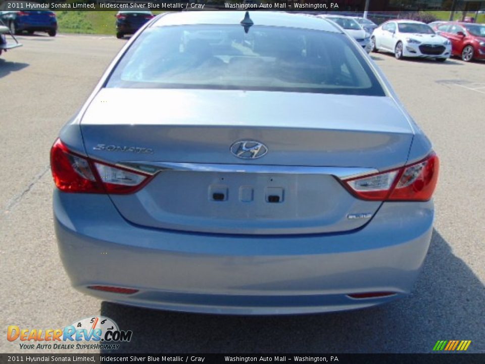 2011 Hyundai Sonata Limited Iridescent Silver Blue Metallic / Gray Photo #9
