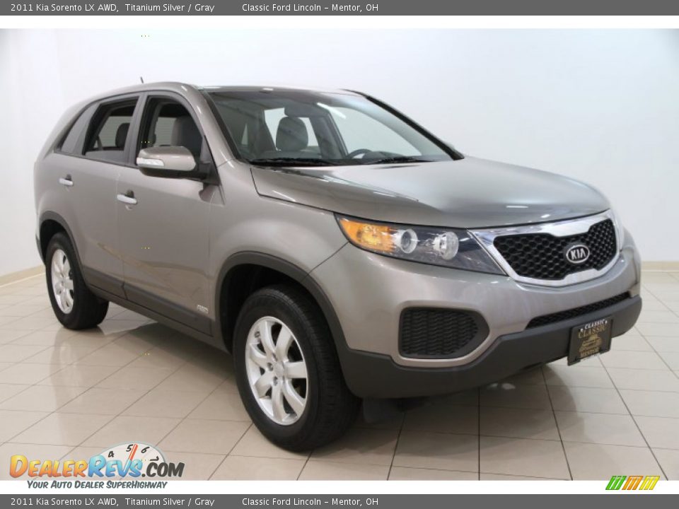 2011 Kia Sorento LX AWD Titanium Silver / Gray Photo #1