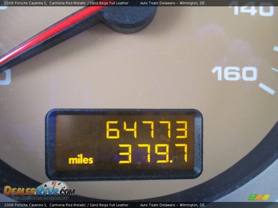 2008 Porsche Cayenne S Carmona Red Metallic / Sand Beige Full Leather Photo #14