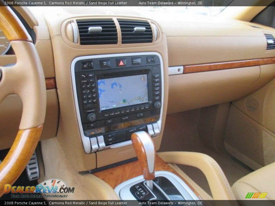2008 Porsche Cayenne S Carmona Red Metallic / Sand Beige Full Leather Photo #15