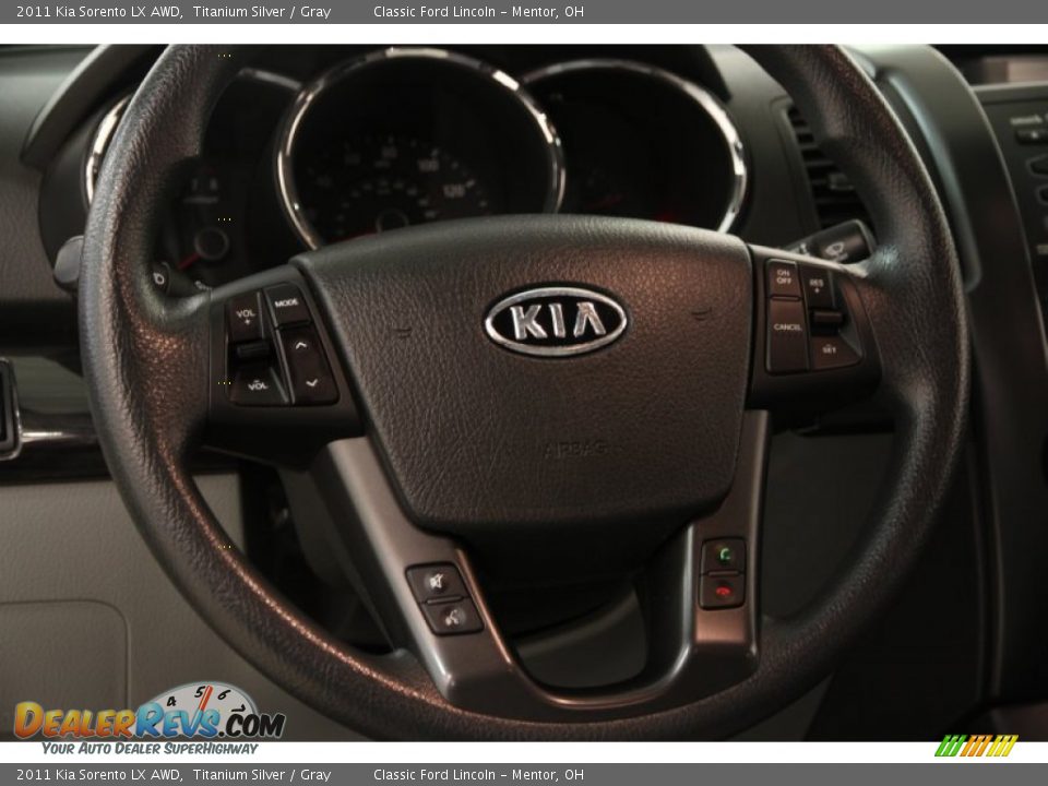2011 Kia Sorento LX AWD Titanium Silver / Gray Photo #6