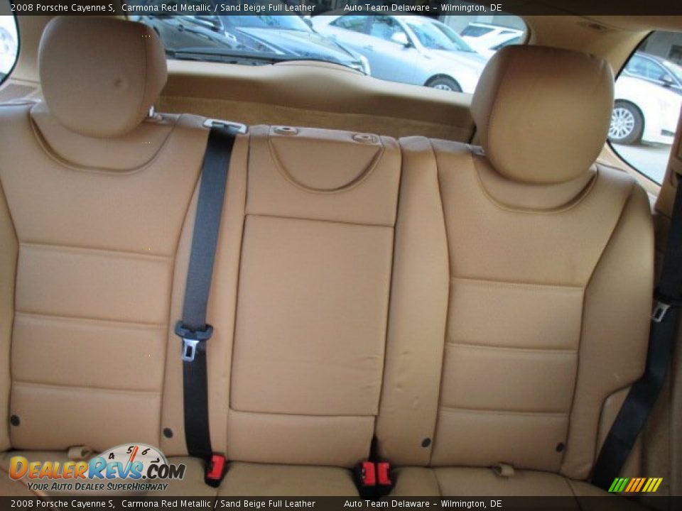2008 Porsche Cayenne S Carmona Red Metallic / Sand Beige Full Leather Photo #20