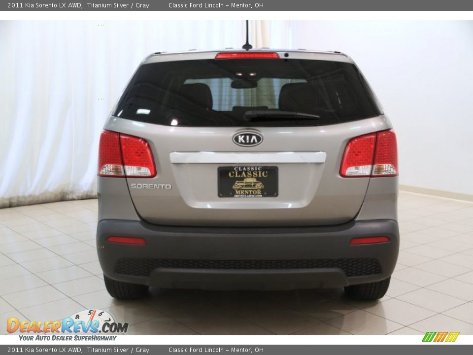 2011 Kia Sorento LX AWD Titanium Silver / Gray Photo #13