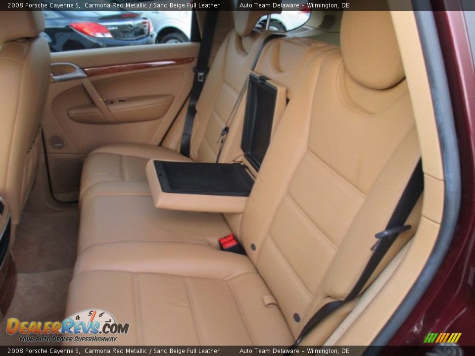 2008 Porsche Cayenne S Carmona Red Metallic / Sand Beige Full Leather Photo #21
