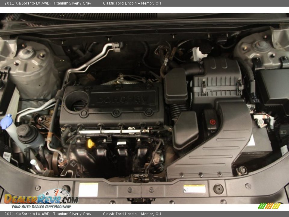 2011 Kia Sorento LX AWD Titanium Silver / Gray Photo #14