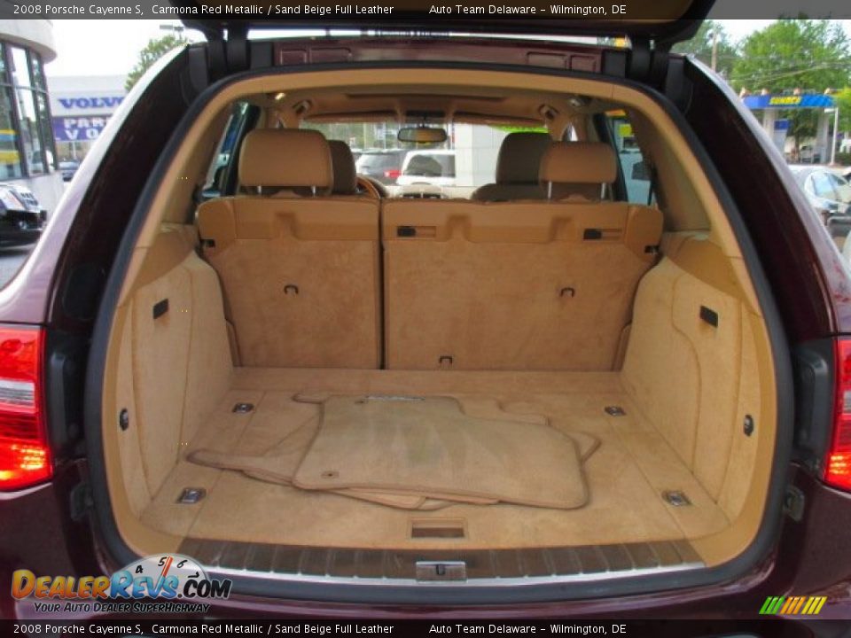 2008 Porsche Cayenne S Carmona Red Metallic / Sand Beige Full Leather Photo #23