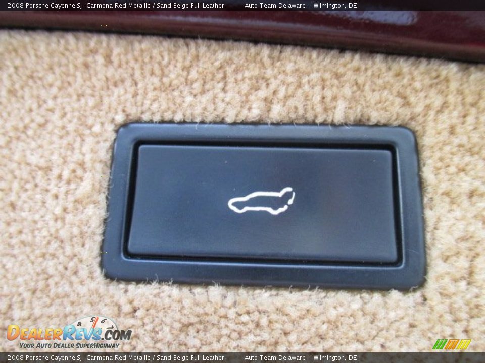 2008 Porsche Cayenne S Carmona Red Metallic / Sand Beige Full Leather Photo #24