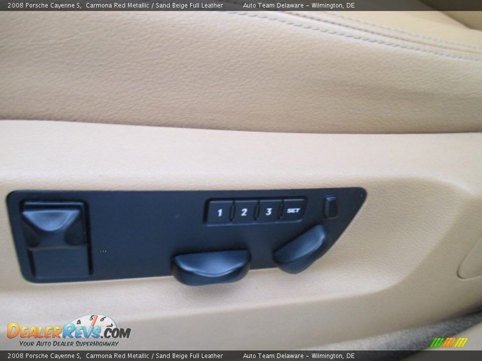 2008 Porsche Cayenne S Carmona Red Metallic / Sand Beige Full Leather Photo #31