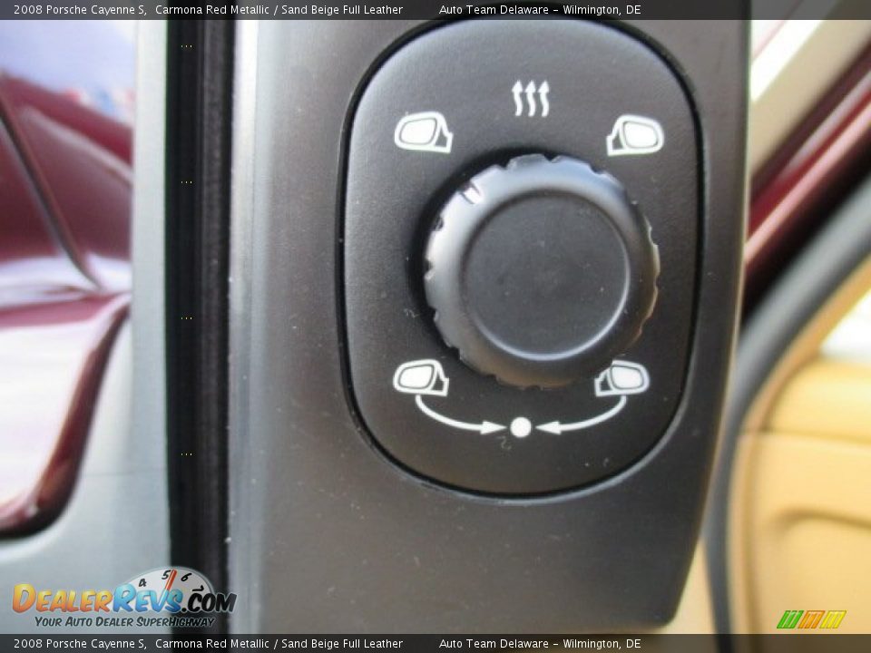 2008 Porsche Cayenne S Carmona Red Metallic / Sand Beige Full Leather Photo #33