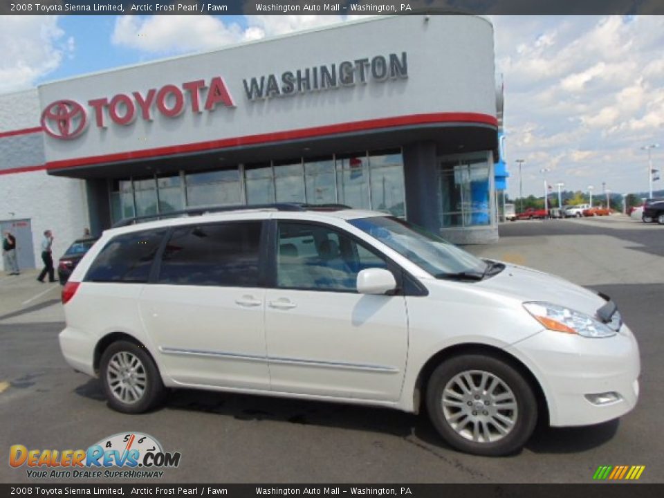 2008 Toyota Sienna Limited Arctic Frost Pearl / Fawn Photo #2