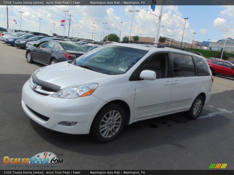 2008 Toyota Sienna Limited Arctic Frost Pearl / Fawn Photo #5