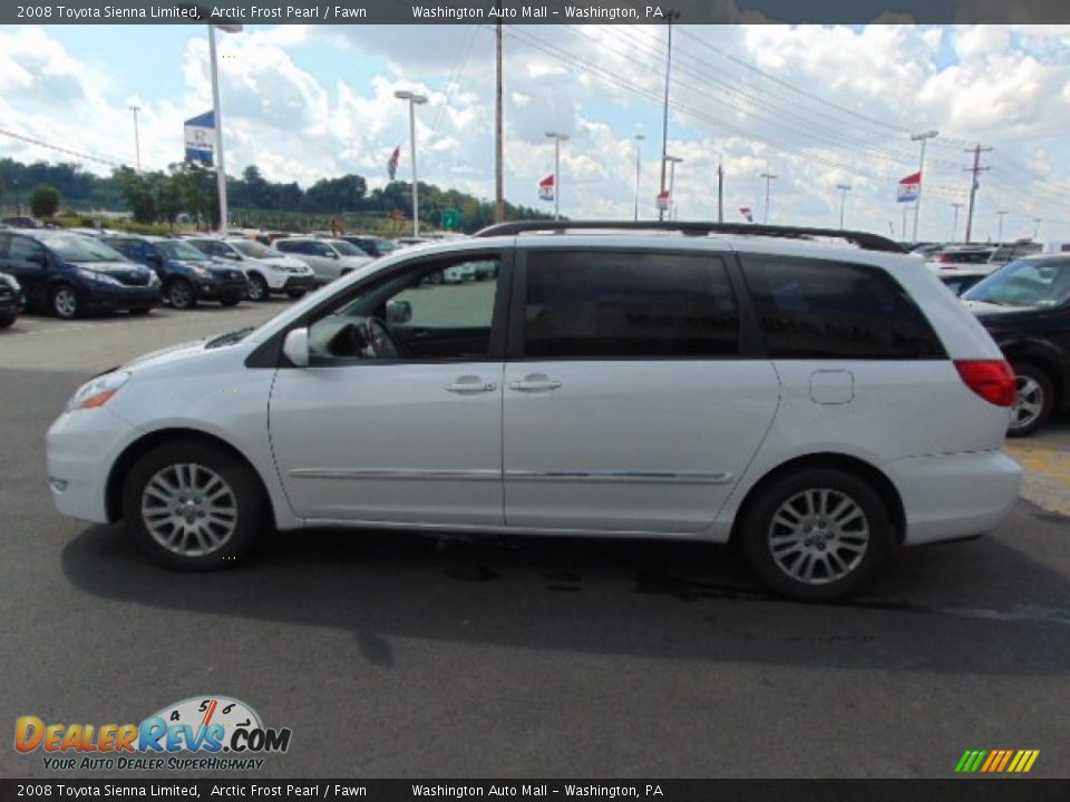 2008 Toyota Sienna Limited Arctic Frost Pearl / Fawn Photo #6