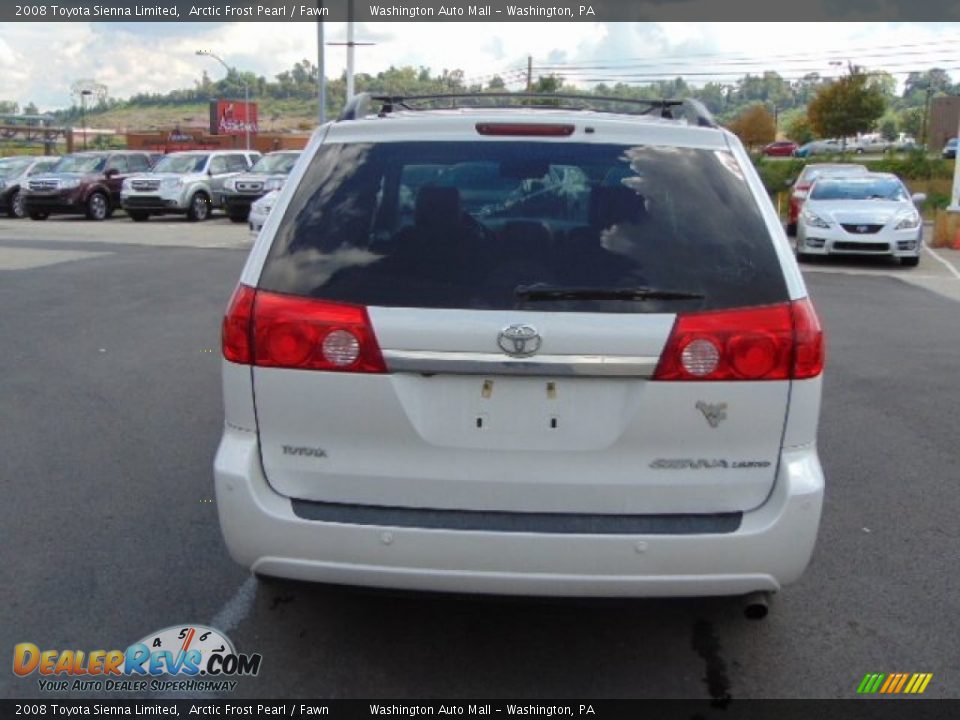 2008 Toyota Sienna Limited Arctic Frost Pearl / Fawn Photo #7