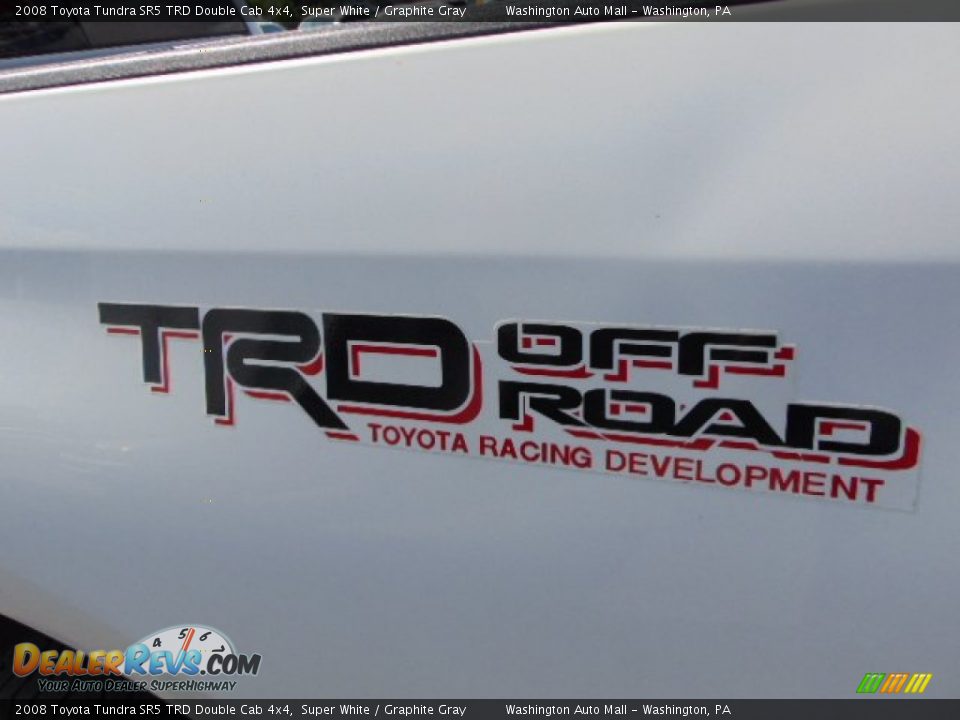 2008 Toyota Tundra SR5 TRD Double Cab 4x4 Super White / Graphite Gray Photo #10