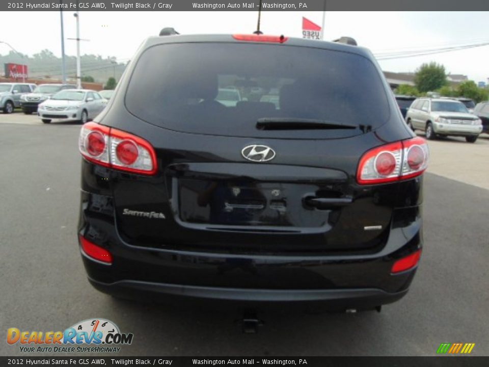 2012 Hyundai Santa Fe GLS AWD Twilight Black / Gray Photo #7