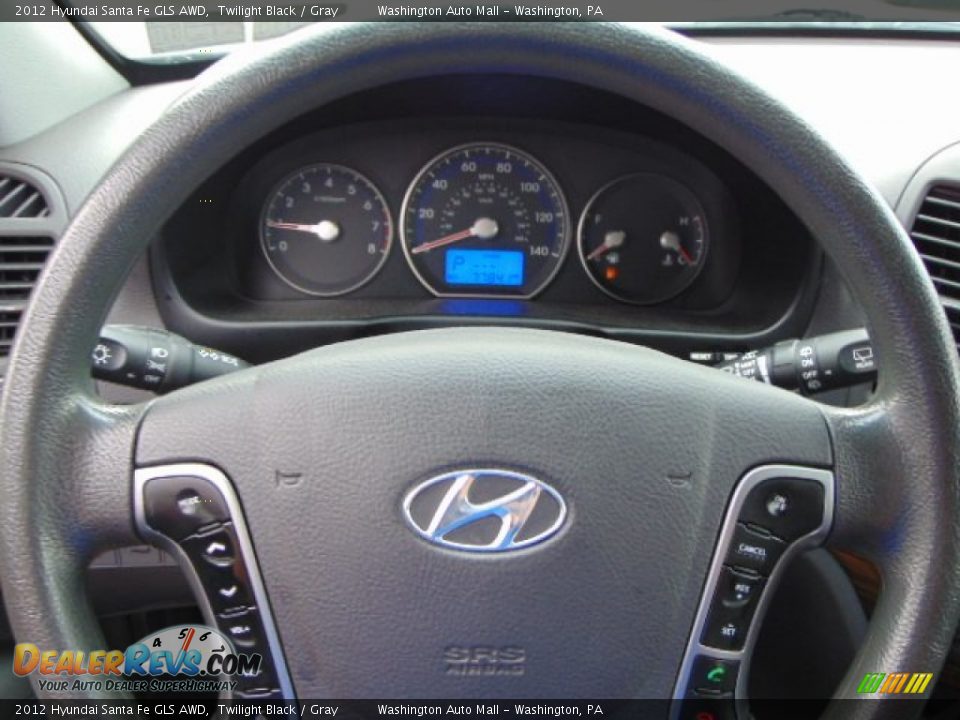 2012 Hyundai Santa Fe GLS AWD Twilight Black / Gray Photo #16