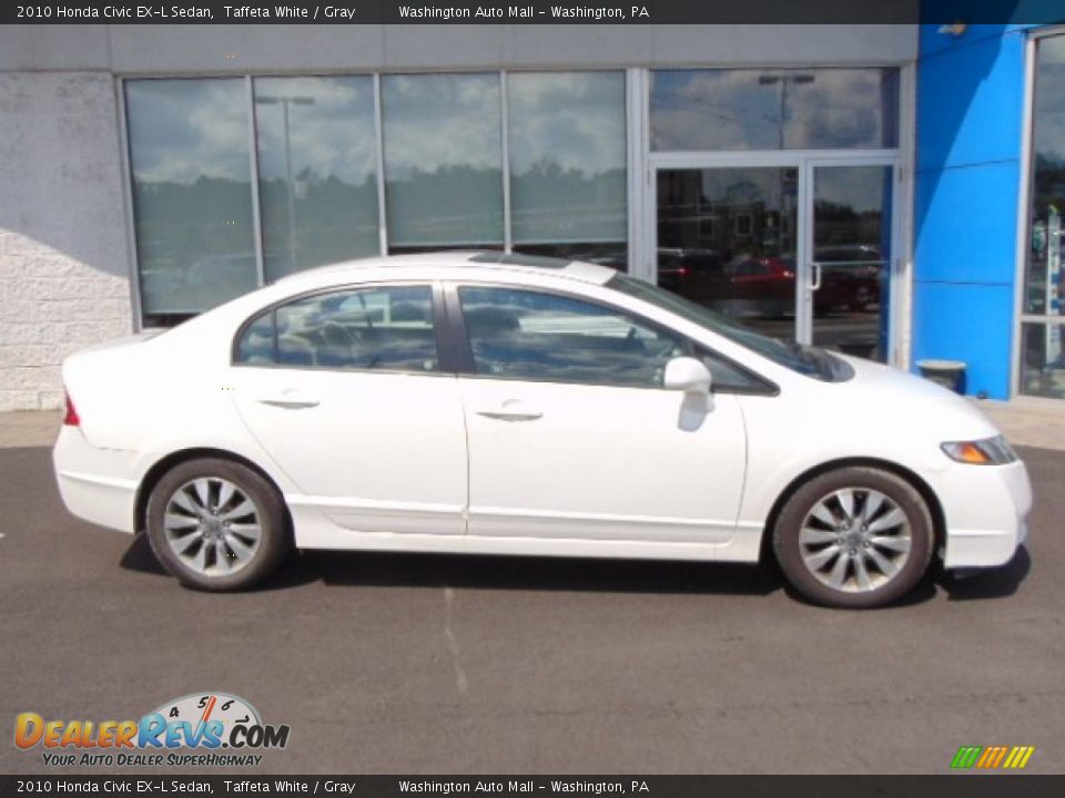 2010 Honda Civic EX-L Sedan Taffeta White / Gray Photo #2