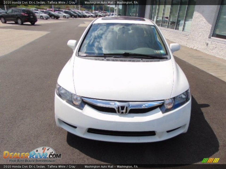 2010 Honda Civic EX-L Sedan Taffeta White / Gray Photo #4