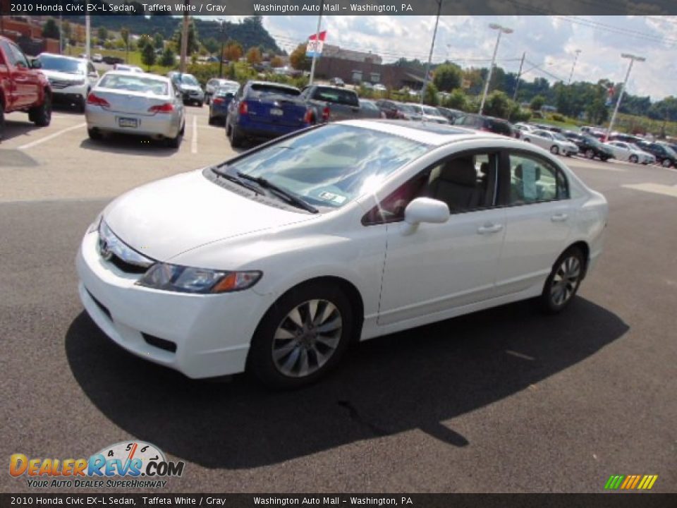 2010 Honda Civic EX-L Sedan Taffeta White / Gray Photo #5