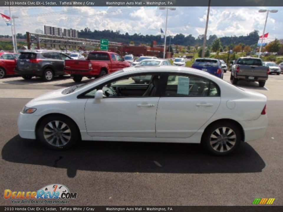 2010 Honda Civic EX-L Sedan Taffeta White / Gray Photo #6