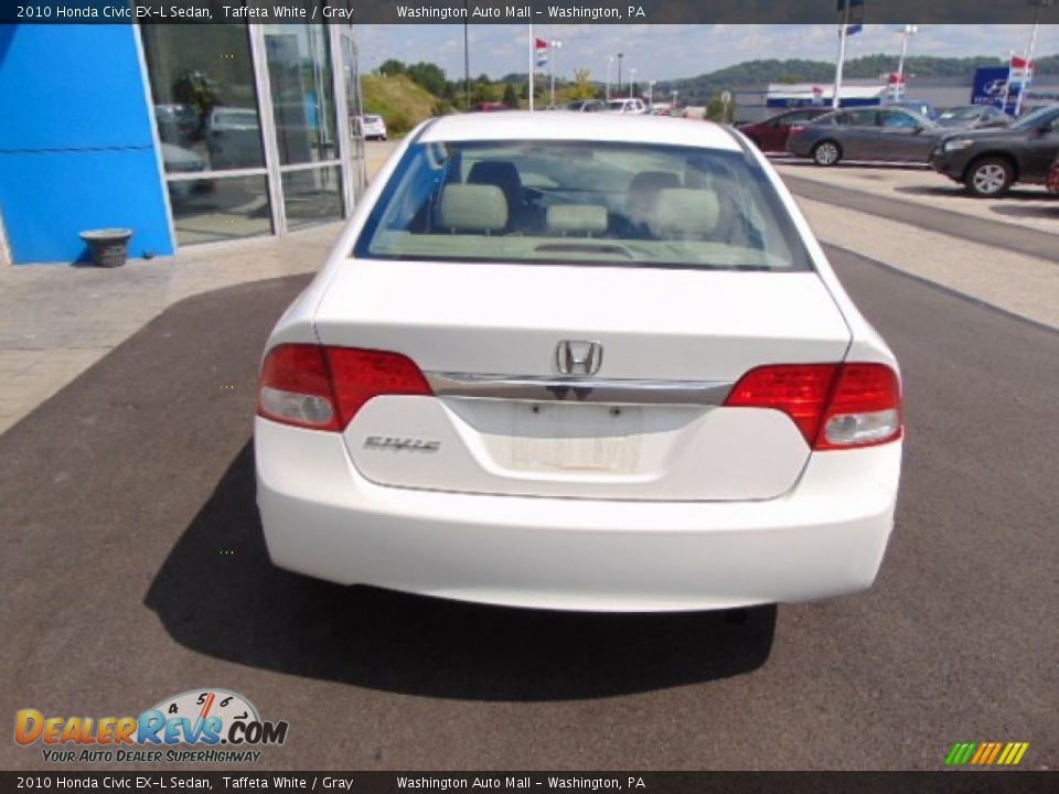 2010 Honda Civic EX-L Sedan Taffeta White / Gray Photo #8