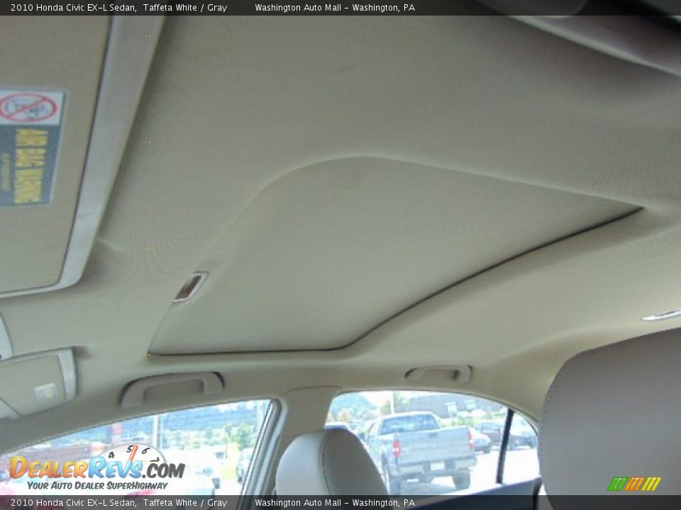 2010 Honda Civic EX-L Sedan Taffeta White / Gray Photo #10