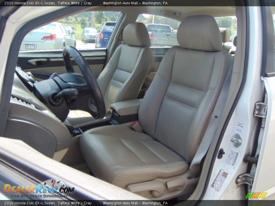 2010 Honda Civic EX-L Sedan Taffeta White / Gray Photo #11