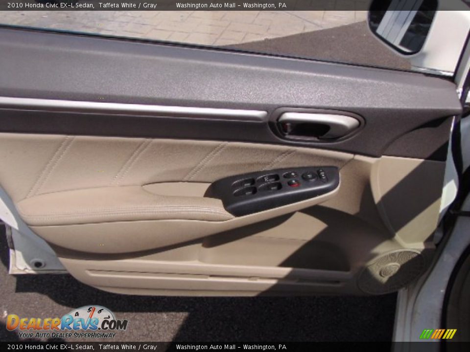 2010 Honda Civic EX-L Sedan Taffeta White / Gray Photo #12