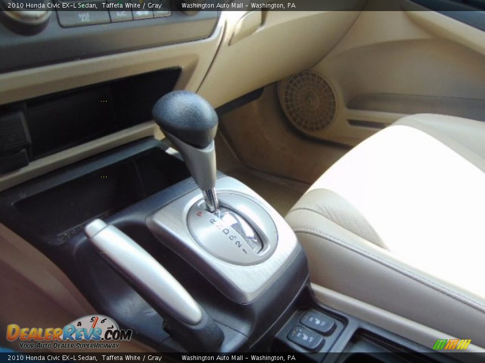 2010 Honda Civic EX-L Sedan Taffeta White / Gray Photo #13