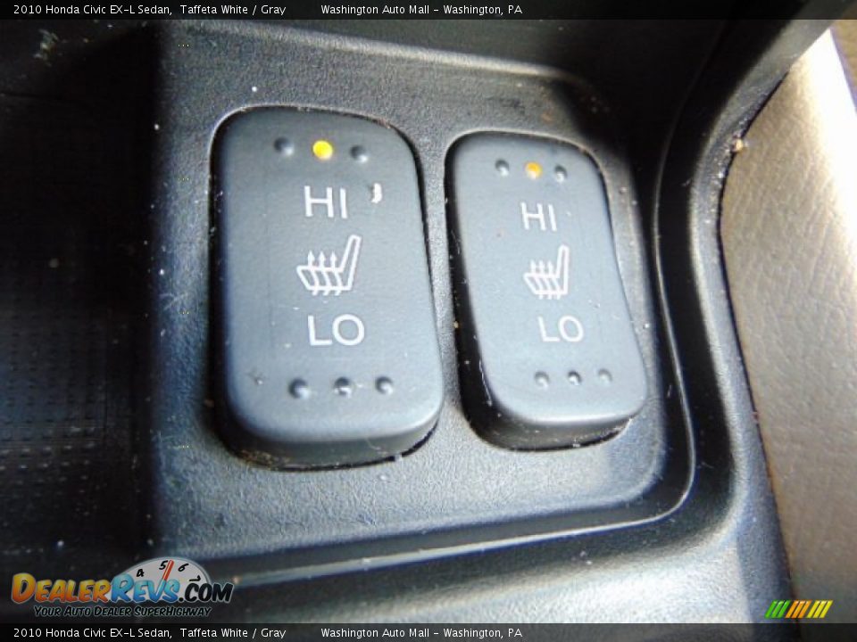 2010 Honda Civic EX-L Sedan Taffeta White / Gray Photo #14