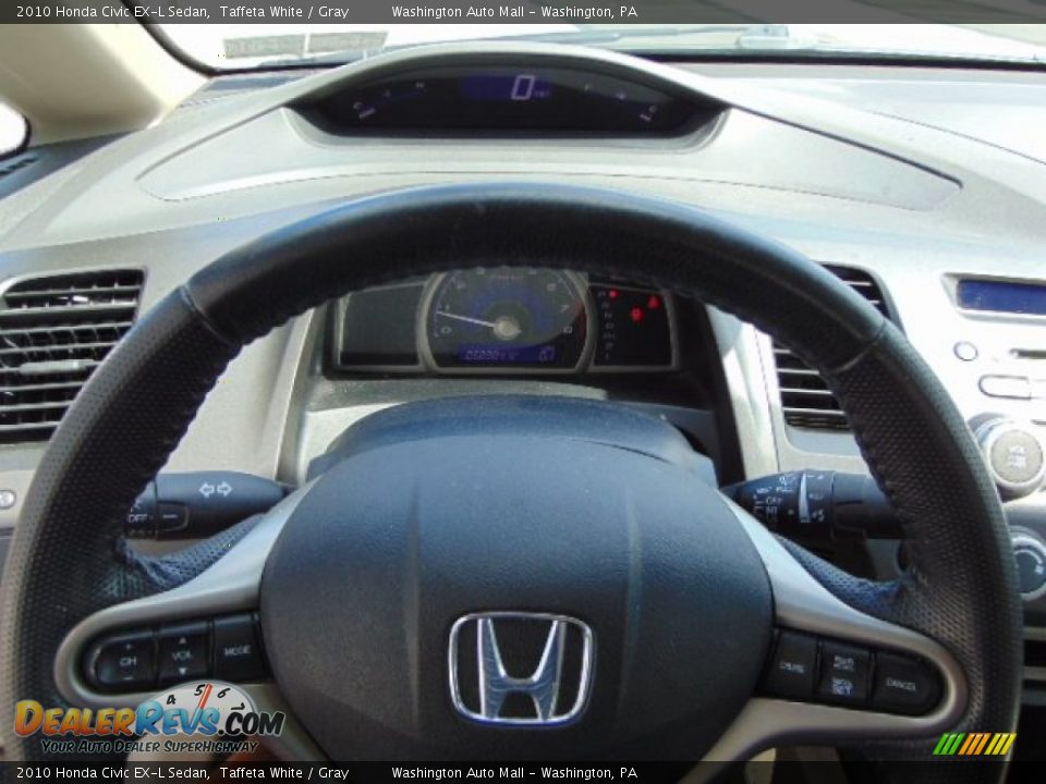 2010 Honda Civic EX-L Sedan Taffeta White / Gray Photo #16