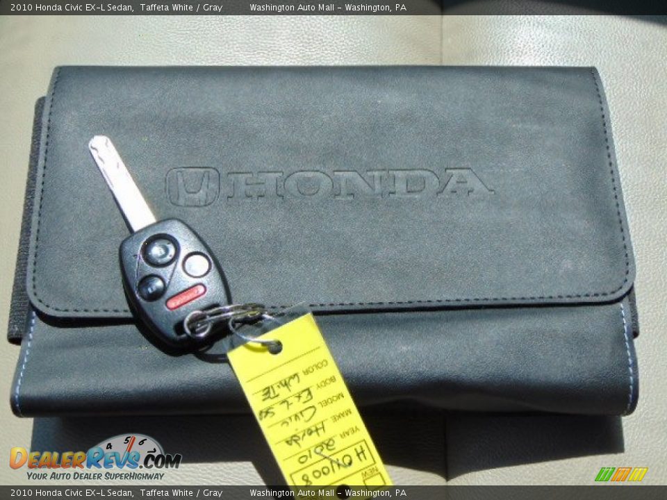 2010 Honda Civic EX-L Sedan Taffeta White / Gray Photo #17