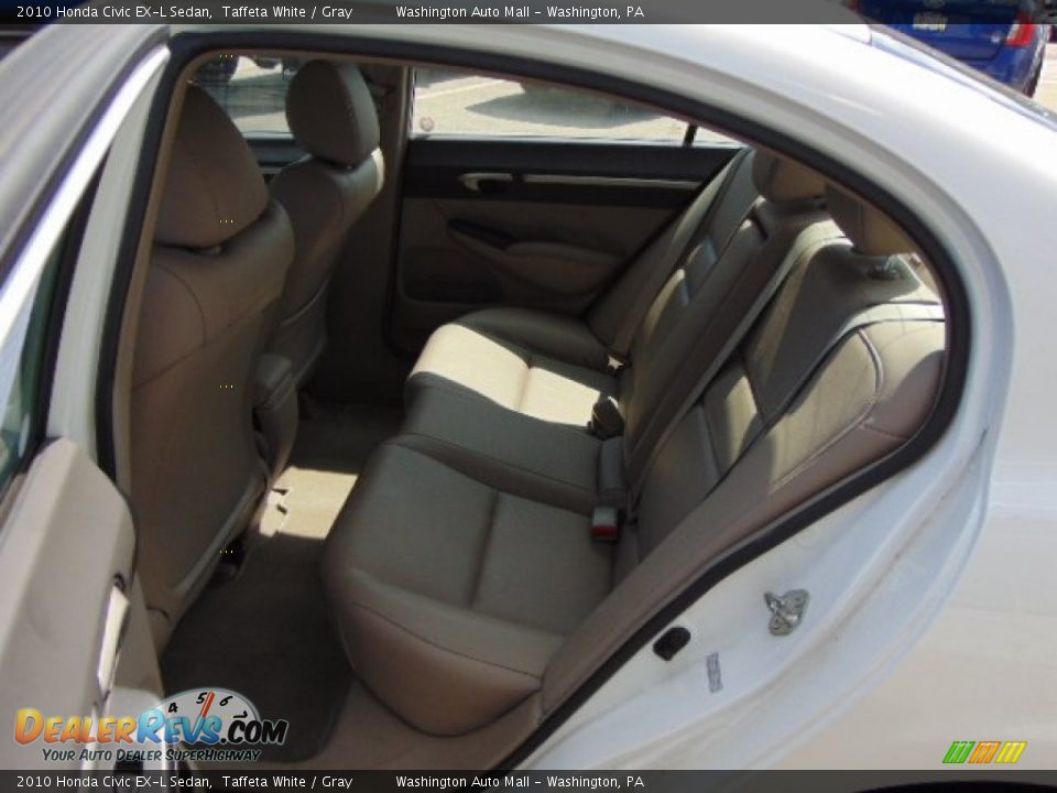 2010 Honda Civic EX-L Sedan Taffeta White / Gray Photo #18