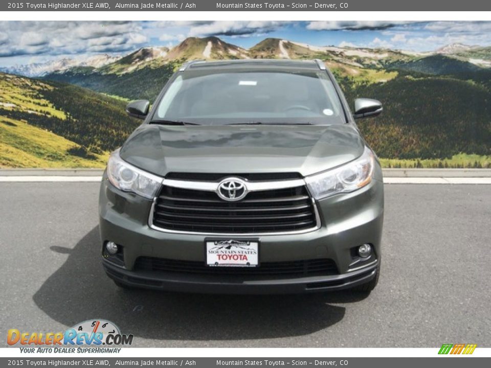 2015 Toyota Highlander XLE AWD Alumina Jade Metallic / Ash Photo #2