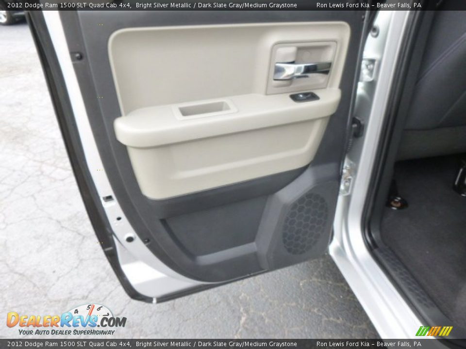2012 Dodge Ram 1500 SLT Quad Cab 4x4 Bright Silver Metallic / Dark Slate Gray/Medium Graystone Photo #13