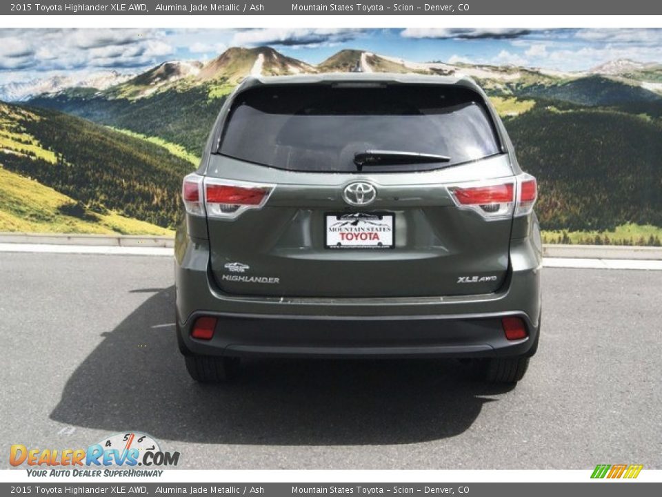 2015 Toyota Highlander XLE AWD Alumina Jade Metallic / Ash Photo #4
