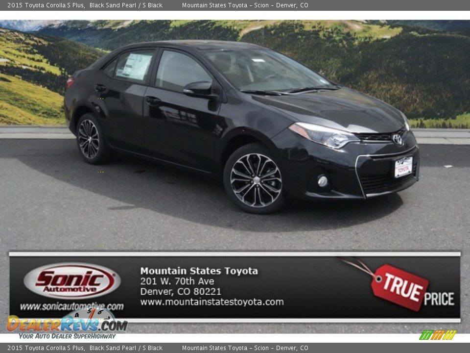 2015 Toyota Corolla S Plus Black Sand Pearl / S Black Photo #1