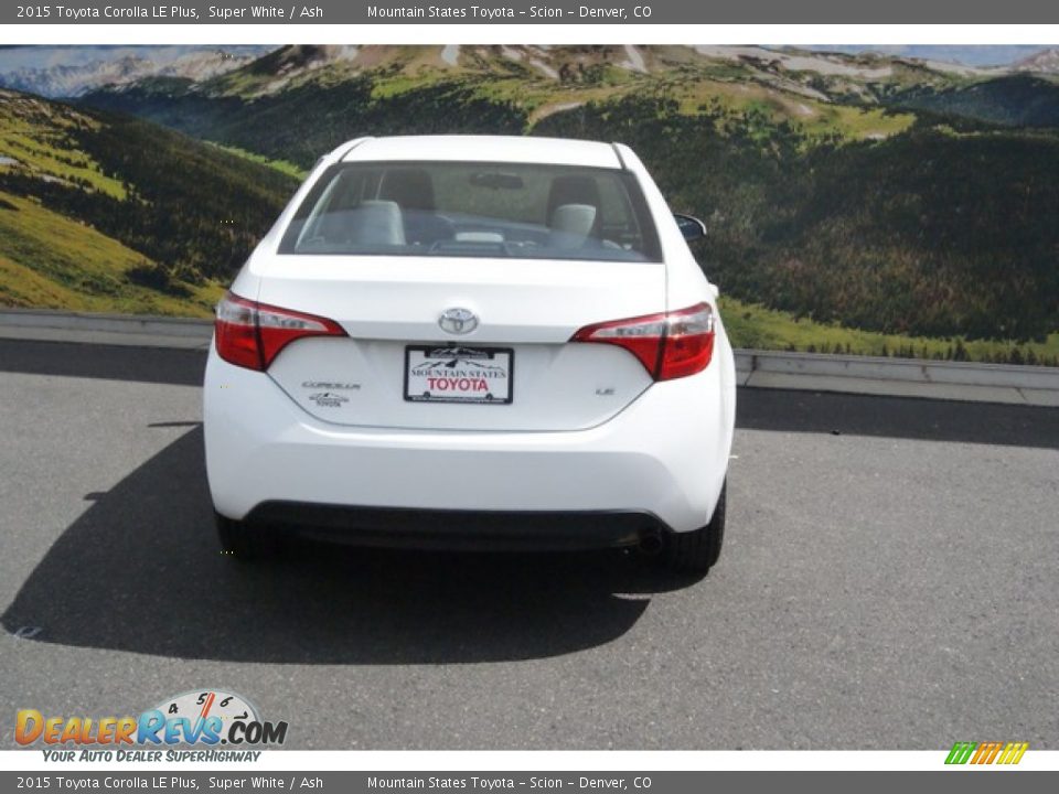 2015 Toyota Corolla LE Plus Super White / Ash Photo #4