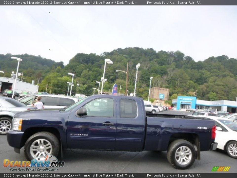 2011 Chevrolet Silverado 1500 LS Extended Cab 4x4 Imperial Blue Metallic / Dark Titanium Photo #5